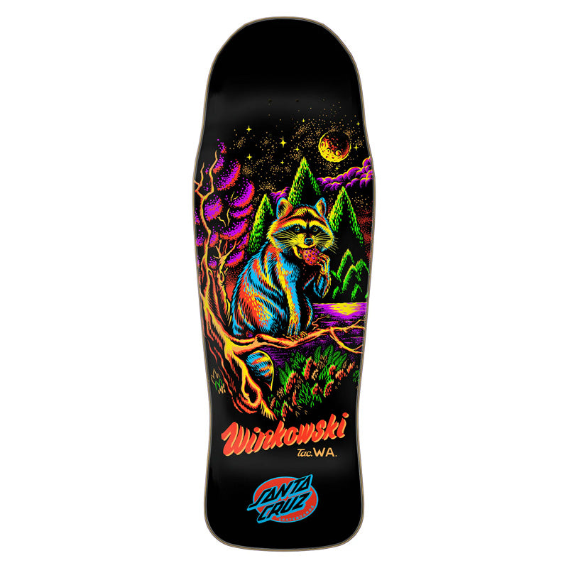 10.34in Winkowski Trash Panda Shaped Skateboard Deck Santa Cruz
