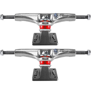 Joey O'Brien 147 Stamped Polished / Black Chrome Skateboard Trucks