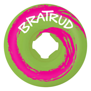 45mm Swamp Wheels Pink Green Swirl 99a