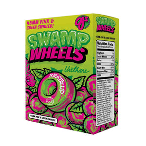 45mm Swamp Wheels Pink Green Swirl 99a