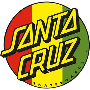 Santa Cruz Rasta Dot Decal 3"