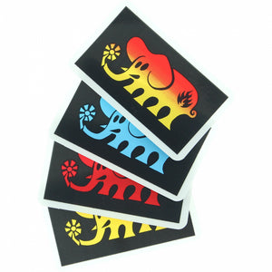 Black Label Elephant Block Decal 3"