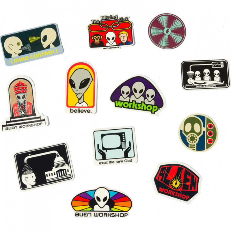 Sticker Alien Workshop Skateboards - Transparent 8cm - Neuf