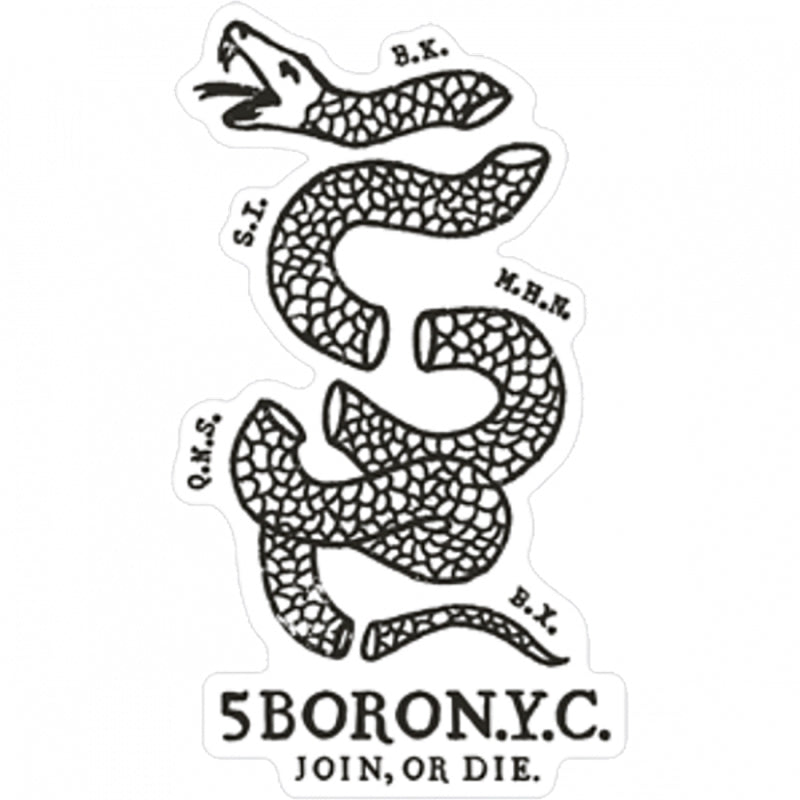 5BORO Join or Die Snake Sticker