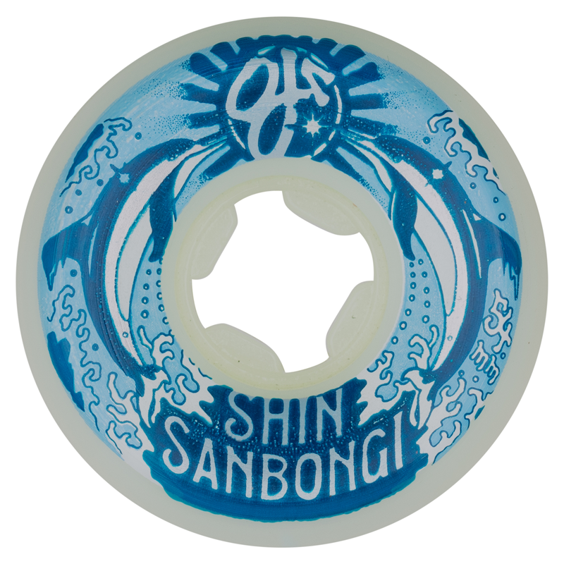 54mm Shin Sanbongi Dolphins Mini Combos White 99a OJ Skateboard