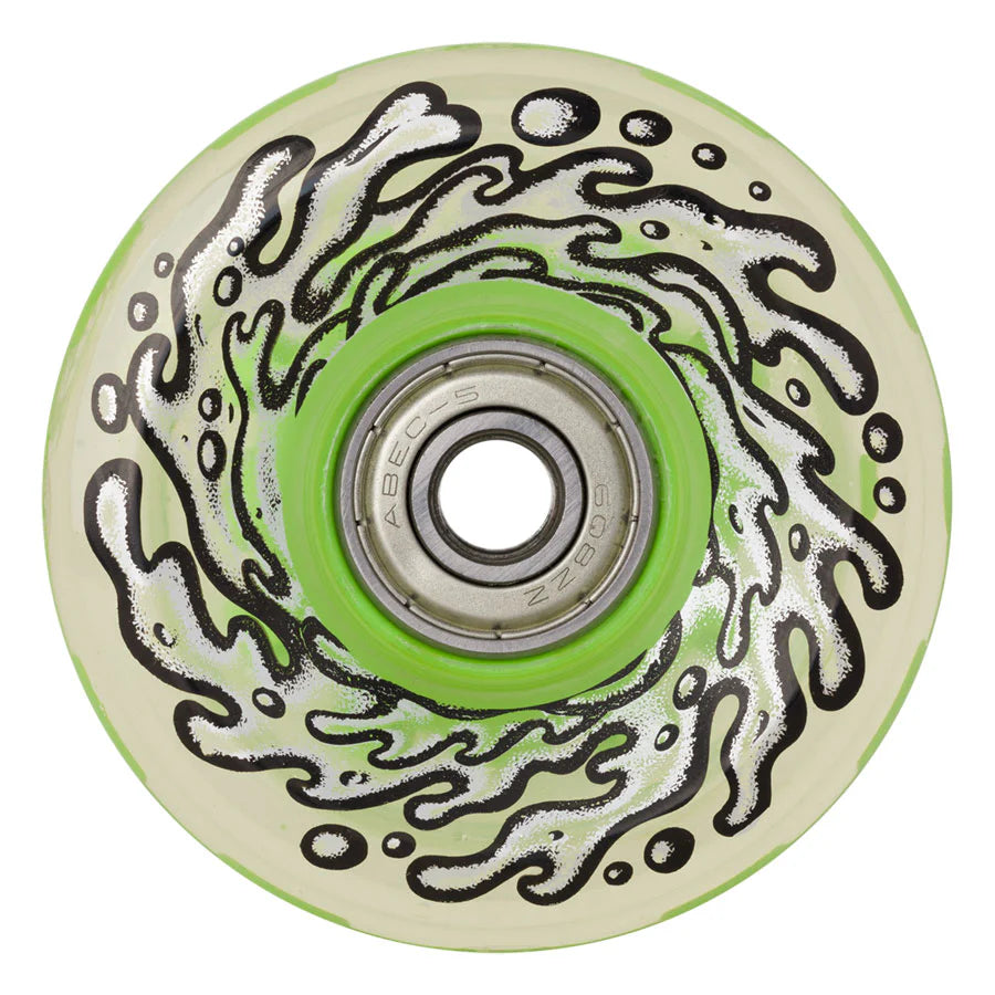 60mm Light Ups Green LED OG Slime 78a Slime Balls Skateboard Wheels
