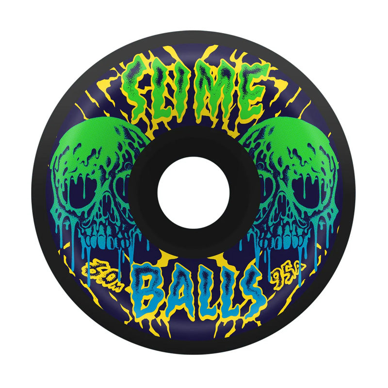 60mm Skull Vomits 95a Slime Balls Skateboard Wheels