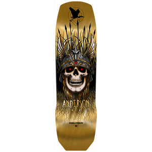 Andy Anderson Heron 7-Ply Maple Skateboard Deck Gold Foil- 9.13 x 32.8