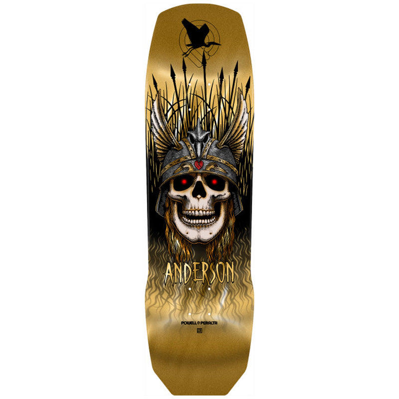 Andy Anderson Heron 7-Ply Maple Skateboard Deck Gold Foil- 9.13 x 32.8
