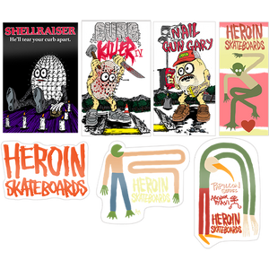 Heroin Skateboards Assorted Spring 2023 Stickers - Choose Options