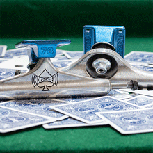 Load image into Gallery viewer, Stage 11 Forged Hollow Cant Be Beat 78 Silver Ano Blue Standard Skateboard Trucks
