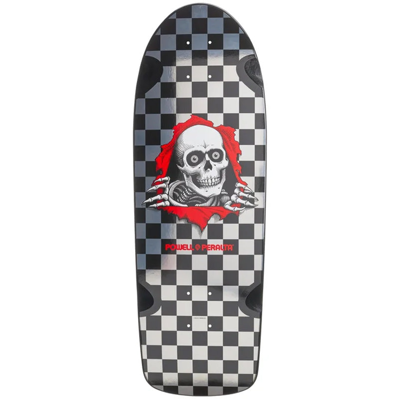 OG Ripper Checker Reissue Skateboard Deck Silver Foil Ink - 10 x 30