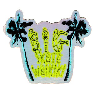 Palms Skate Font 3" Holographic Sticker