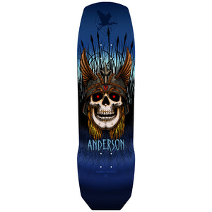 Powell Peralta Pro Andy Anderson Heron 7-Ply Maple Skateboard Deck Blue - 9.13 x 32.8