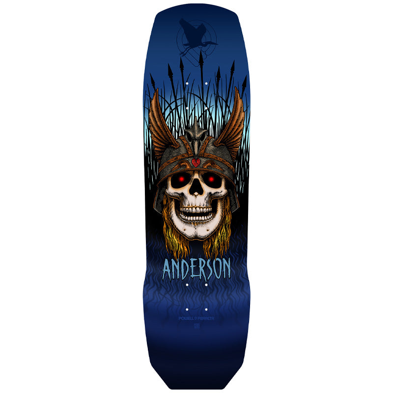 Powell Peralta Pro Andy Anderson Heron 7-Ply Maple Skateboard Deck Blue - 9.13 x 32.8