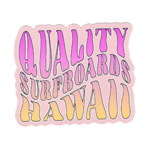 QSB Hawaii Wavey Sticker 4"