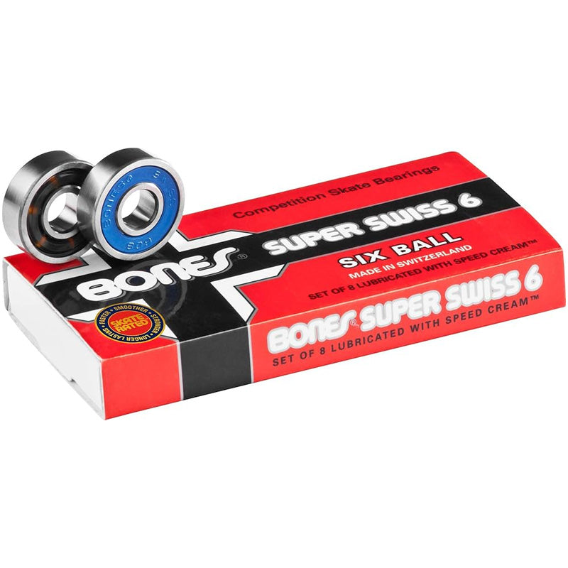 Super Swiss 6 Skateboard Bearings 8 Pack