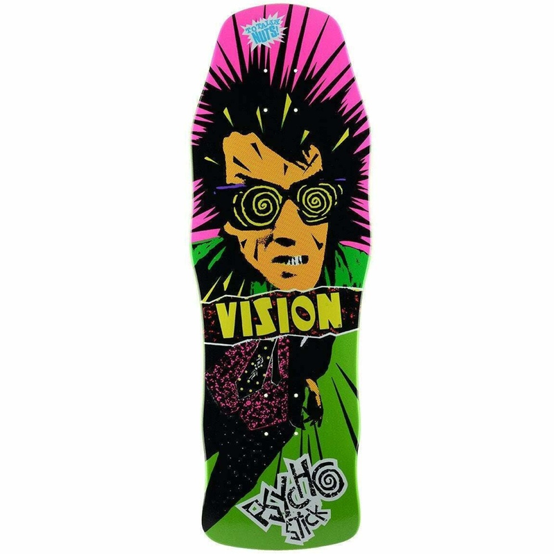 Vision Psycho Stick Modern Concave Reissue Green Skateboard Deck