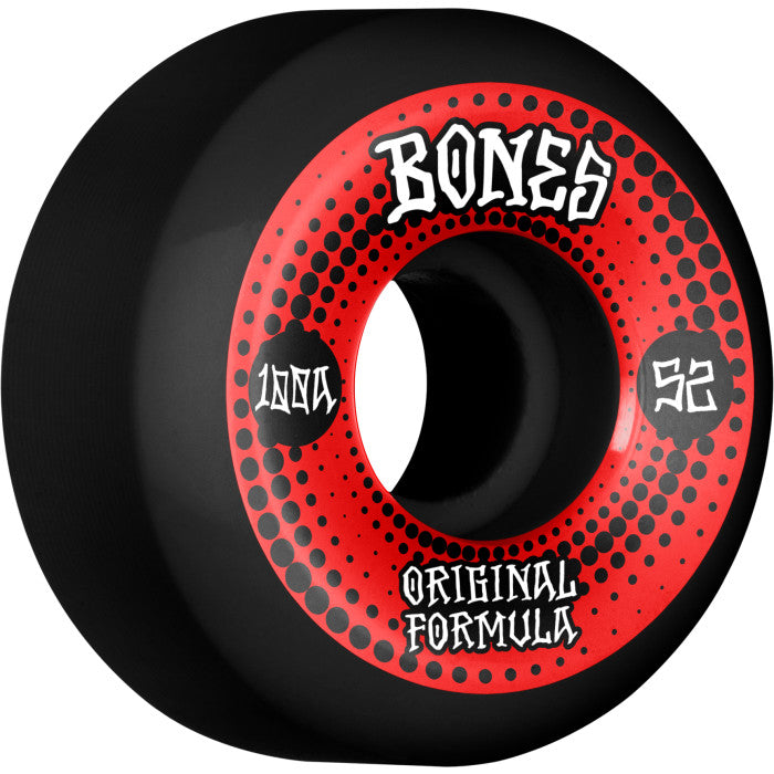 OG Formula Skateboard Wheels Originals 52mm V5 Sidecut 4pk WBlack100A