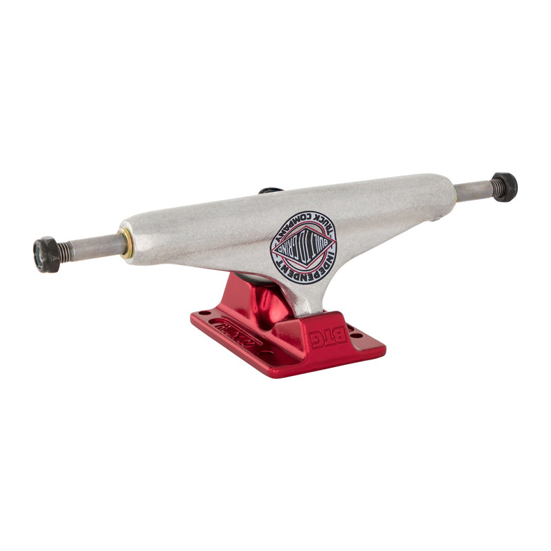 Stage 11 Forged Hollow BTG Summit Silver Ano Red Standard Skateboard Trucks