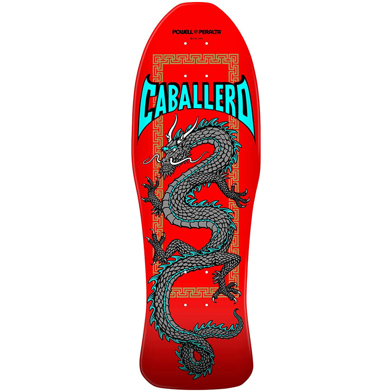 Steve Caballero Chinese Dragon Skateboard Deck Red 10 x 30