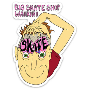 Skate on the Brain 4" Sticker