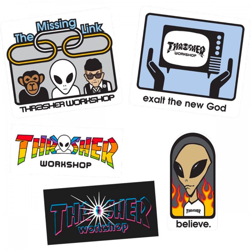 Thrasher x Alien Workshop Assorted Stickers - Choose Options