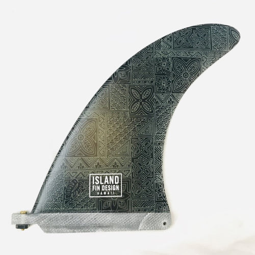 9” Voyager Island Fin Longboard Single Fin Green Black Tapa