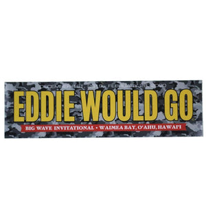 Eddie Would Go 10.5" Sticker (Yellow/Grey Camo) - Eddie Aikau Big Wave Invitiational 2019/2020 surf