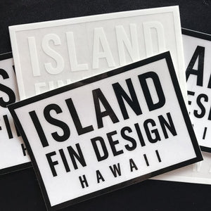Island Fin Design Hawaii 4" Sticker