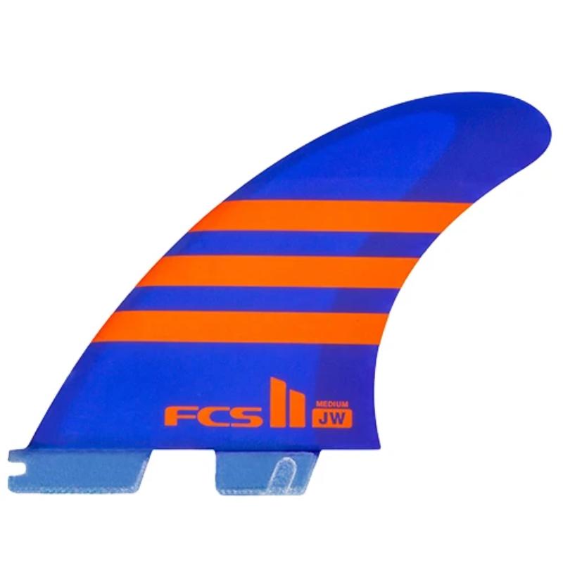 Medium FCS2 Julian Wilson PC AirCore Limited Thruster (Blue/Orange) surf surfboard accessories