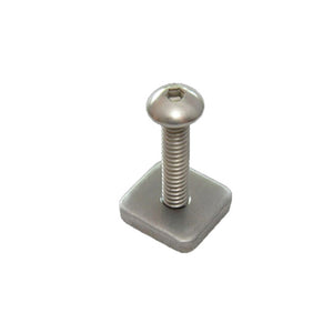 Longboard fins screw and plate