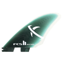 将图片加载到图库查看器，FCS2 Matt Biolos Split Keel Quad Fins (Green) surf surfboard accessories
