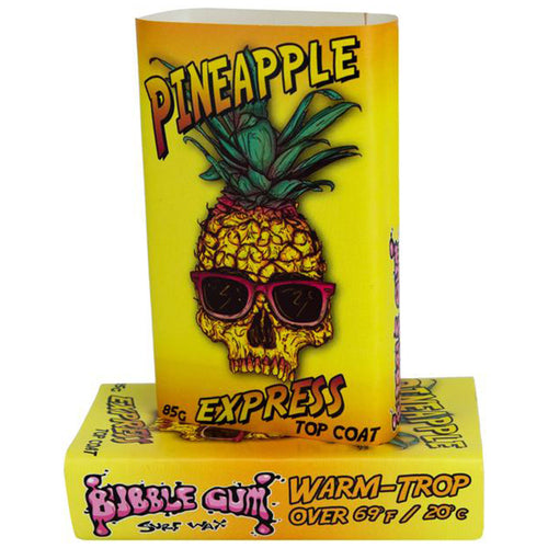 Bubble Gum Surf Wax Pineapple Express Top Coat - Warm/Trop (69º and Above)