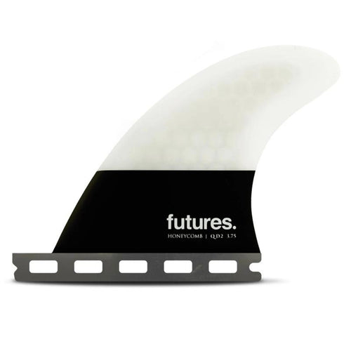 Futures QD2 3.75 Flat Quad Rear Fins (Light Grey/Black)