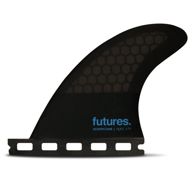 Futures QD2 3.75 Honeycomb Quad Rear Fins (Smoke/Black/Blue)