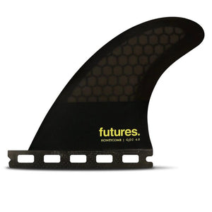 Futures QD2 4.0 Honeycomb Quad Rear Fins (Smoke/Black/Yellow)