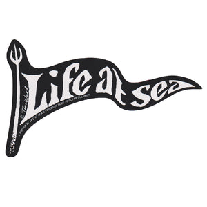 Life at Sea Las Flag sticker 6"