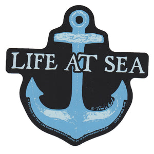 Life at Sea Las Anchor sticker 5.5"
