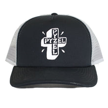 Cargar imagen en el visor de la galería, Pyzel Hat Trucker cruz negro

