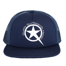 Load image into Gallery viewer, Star Trucker  White on Blue
