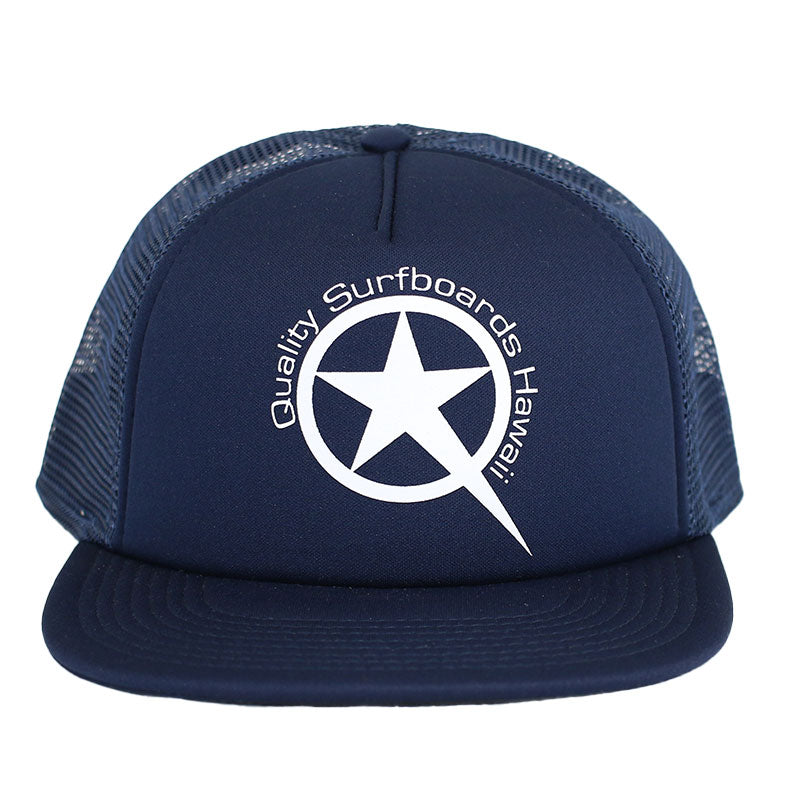 Star Trucker  White on Blue