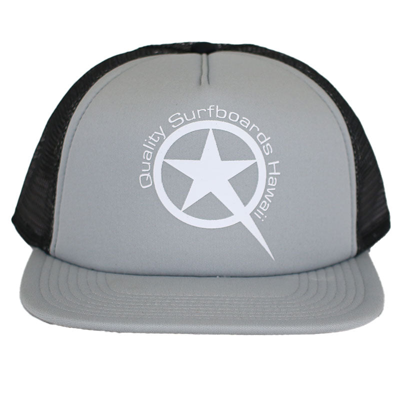 Sombrero Star Trucker Blanco en Plata con Negro