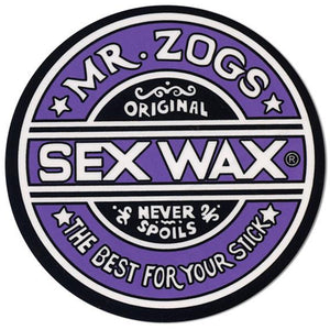 Mr Zog's Sex Wax - Yellow / Pink / Green w/black border Die Cut Round  STICKER!