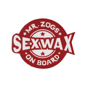 Sex Wax on board 4" Sticker
