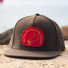 Load image into Gallery viewer, Hawaiian Tattoo Wool Patch Hat Red on Green
